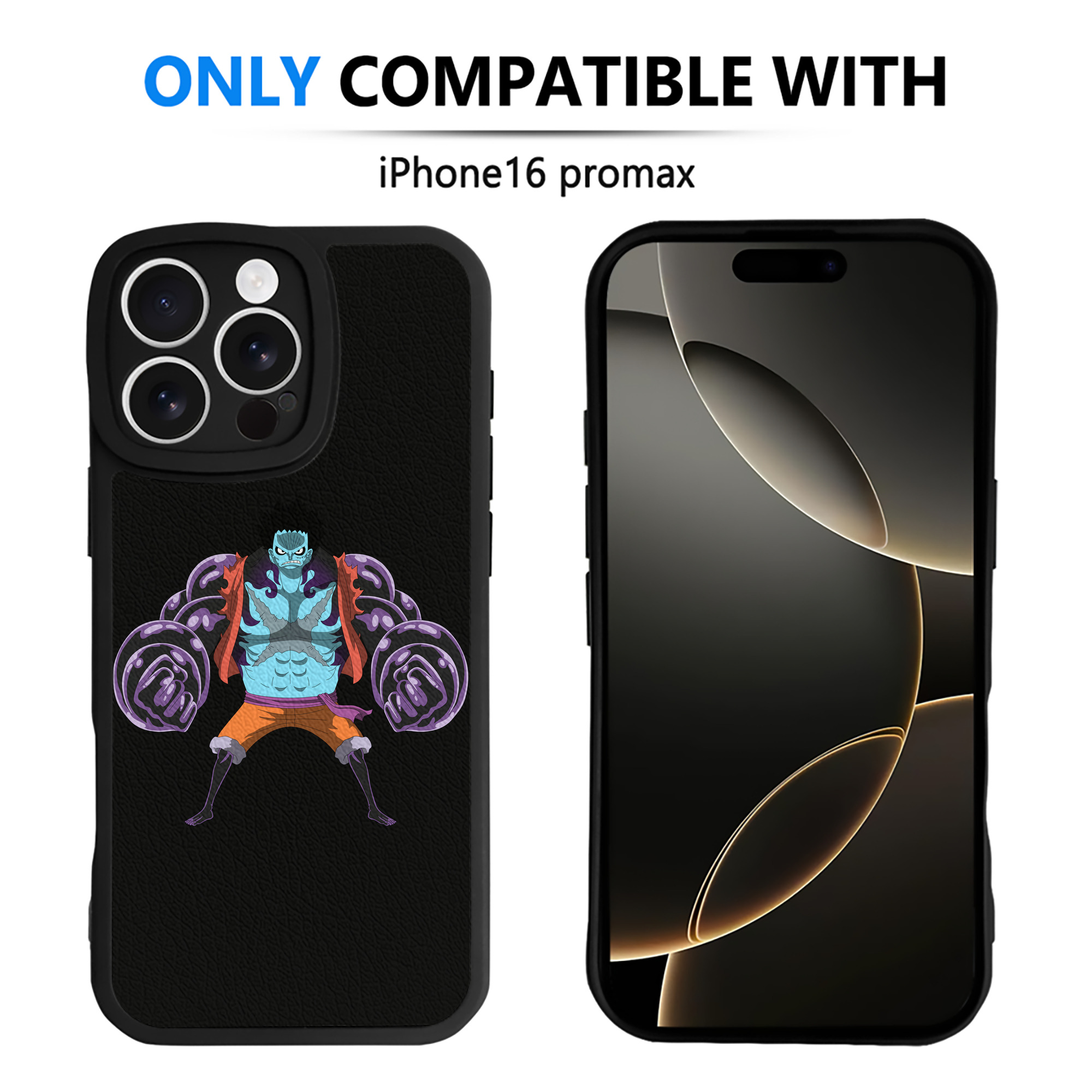 （画像用） ワンピース モンキー・D・ルフィ ONE PIECE Monkey D. Luffy 【iPhone 16シリーズ対応】シリコンスマホケース（レザー調） 材質：シリコン